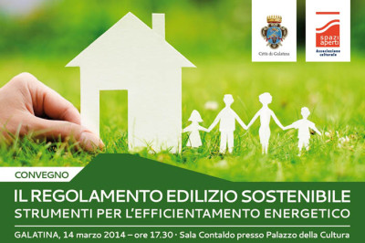 CONVEGNO SU “IL REGOLAMENTO EDILIZIO SOSTENIBILE – STRUMENTI PER ...